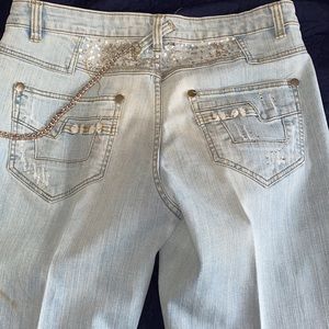Stonewashed Bedazzled Jeans